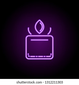 candle icon. Elements of Beauty, make up, cosmetics in neon style icons. Simple icon for websites, web design, mobile app, info graphics