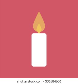 Candle icon. Fire icon. hope, life icon.