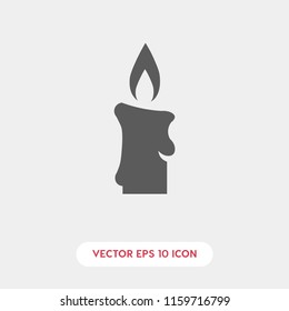 Candle icon. Fire symbol. Linear style sign for mobile concept and web design. candle symbol logo illustration. vector graphics - Vector.