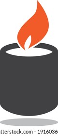 candle icon. flame icon vector