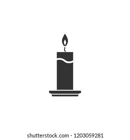 Candle. Icon Flat