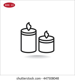Candle Icon Flat .