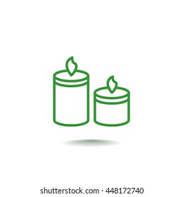 Candle Icon Flat .