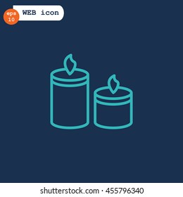 Candle Icon Flat .