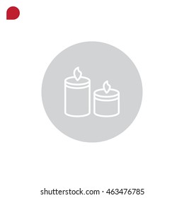 Candle Icon Flat .