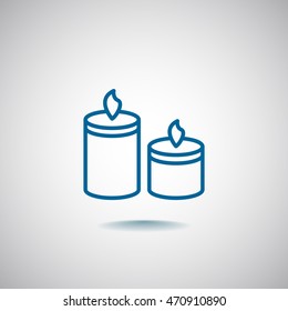 Candle Icon Flat .