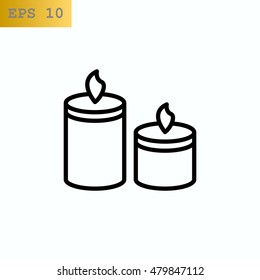Candle Icon Flat .