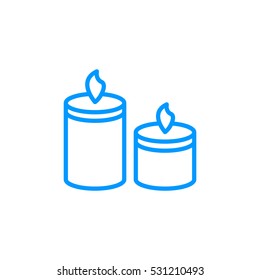 Candle Icon Flat .