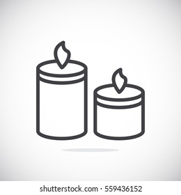 Candle Icon Flat .