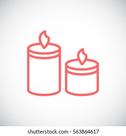 Candle Icon Flat .