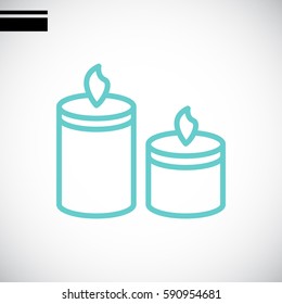 Candle Icon Flat .