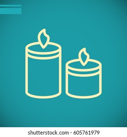 Candle Icon Flat .