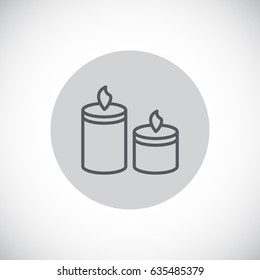 Candle Icon Flat .