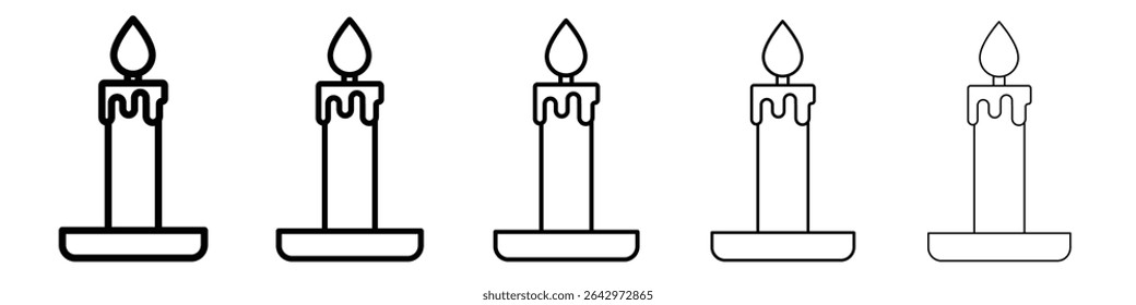candle icon Flat design on isolated background
