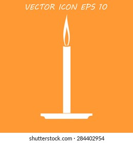 Candle icon. Flat design style modern vector illustration.