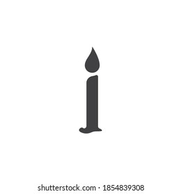 Candle icon in flat design vector