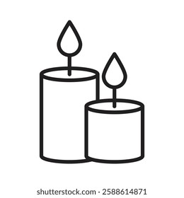 Candle icon Flat illustration sign