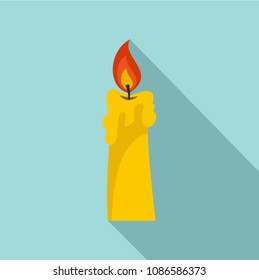 Candle icon. Flat illustration of candle vector icon for web design