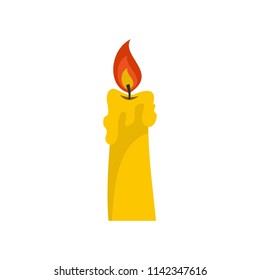 Candle icon. Flat illustration of candle vector icon for web isolated on white