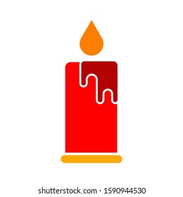 candle icon. flat illustration of candle - vector icon. candle sign symbol