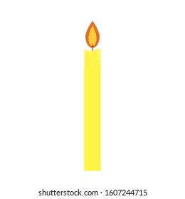 Candle icon. Flat illustration of candle vector icon for web isolated on white
