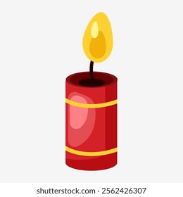 Candle icon. Flat illustration of candle vector icon for web design