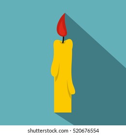 Candle icon. Flat illustration of candle vector icon for web