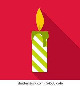 Candle icon. Flat illustration of candle vector icon for web