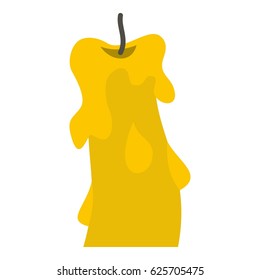 Candle icon flat isolated on white background vector illustration