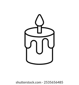 Icono de la vela Logotipo plano aislado símbolo