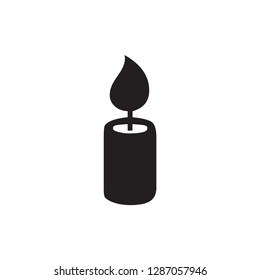 Candle Icon In Flat Style Vector For Apps, UI, Websites. Black Icon Vector Illustration.