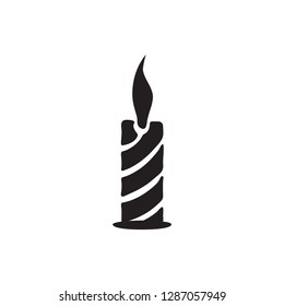 Candle Icon In Flat Style Vector For Apps, UI, Websites. Black Icon Vector Illustration.