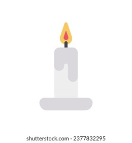 candle icon flat style vector