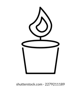 candle icon, glow vector, fire illustration