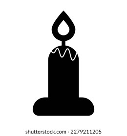 candle icon, glow vector, fire illustration