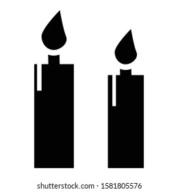 candle icon glyph vector design