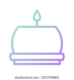 Candle icon gradient green purple colour easter illustration vector element and symbol perfect.