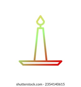 Candle icon gradient yellow green red colour chinese new year vector element and symbol perfect.