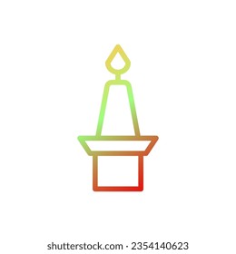 Candle icon gradient yellow green red colour chinese new year vector element and symbol perfect.