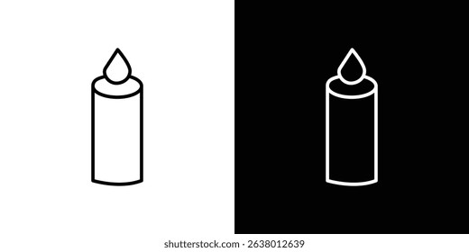 Candle icon Graphic vector set for ui design