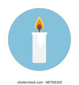 Candle icon. Halloween candle.