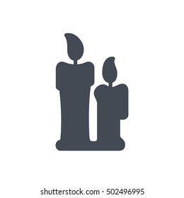Candle Icon Halloween Solid silhouette