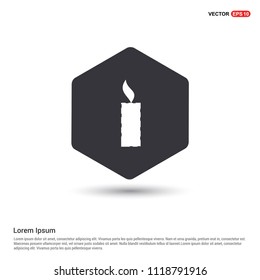 Candle Icon Hexa White Background icon template - Free vector icon
