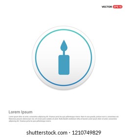 Candle Icon Hexa White Background icon template - Free vector icon