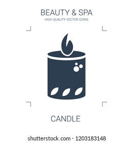 candle icon. high quality filled candle icon on white background. from beauty collection flat trendy vector candle symbol. use for web and mobile