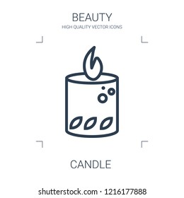 candle icon. high quality line candle icon on white background. from beauty collection flat trendy vector candle symbol. use for web and mobile
