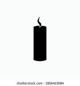 Candle Icon. Illumination Symbol As Simple Vector Sign for Design and Website, Presentation or Application.