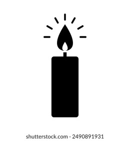 Kerzensymbol auf dem Hintergrund dargestellt