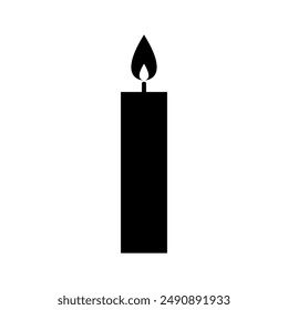 Candle icon illustrated on background