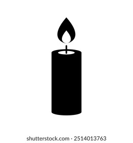 Candle icon illustrated on background